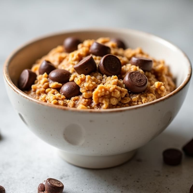 Warm Chocolate Chip Protein Baked Oatmeal