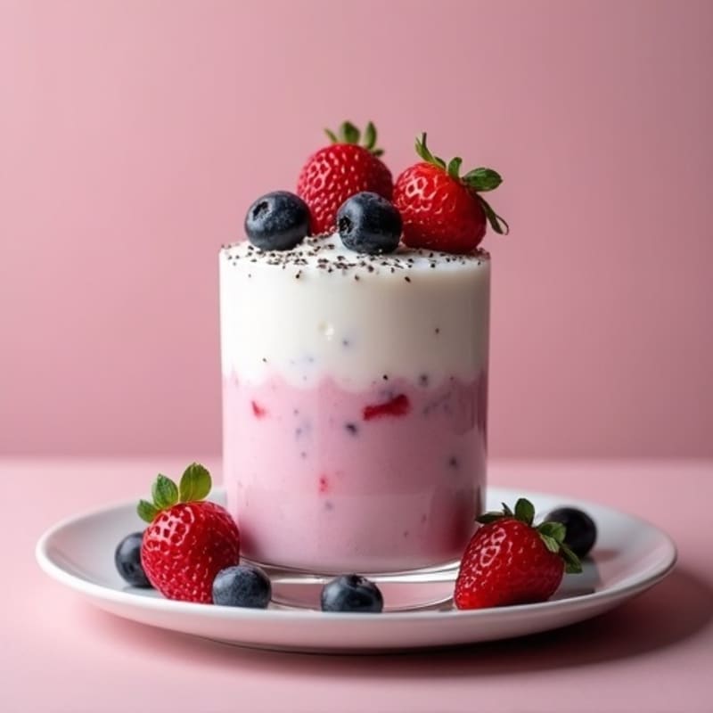 Silky Greek Yogurt Protein Mousse with Mixed Berries