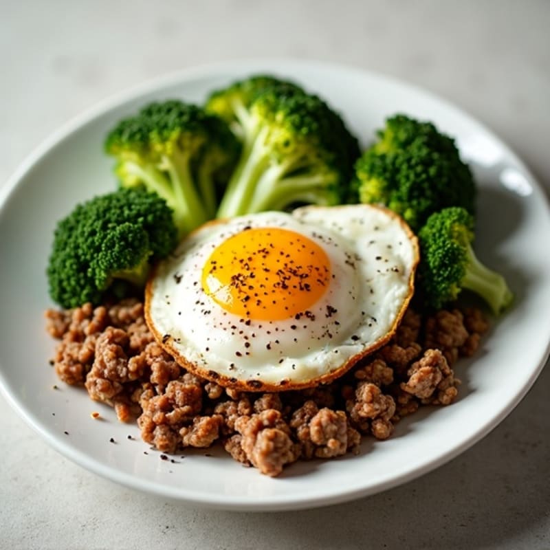 Savory Ground Beef and Crispy Roasted Broccoli