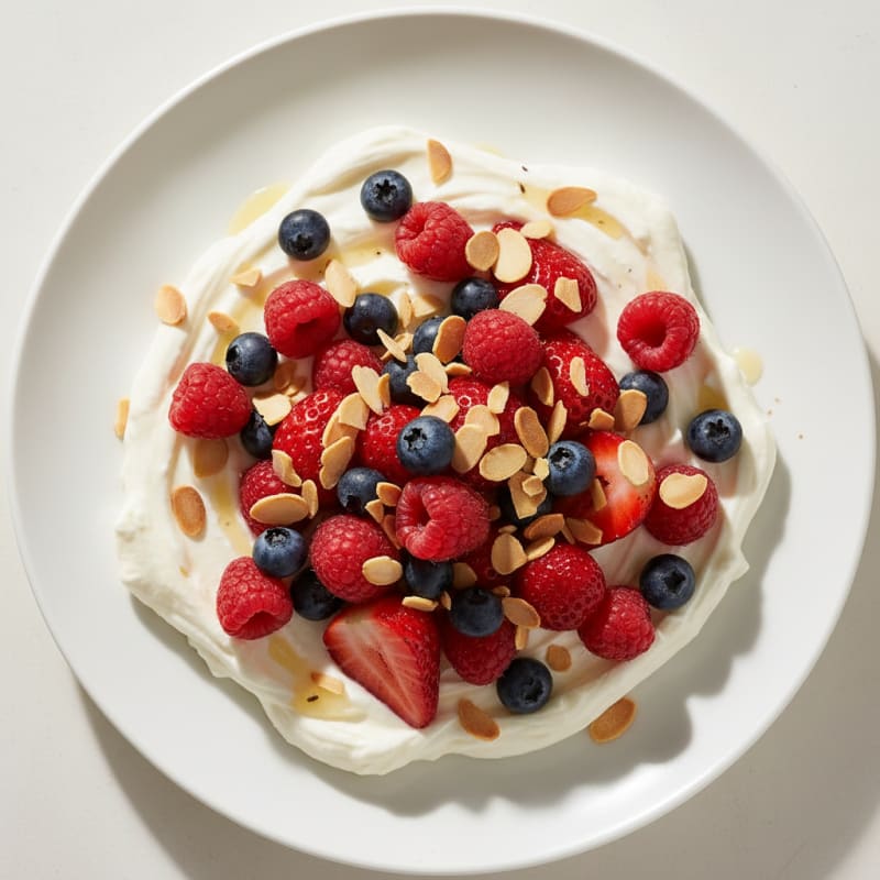 Silky Greek Yogurt Protein Mousse with Berries