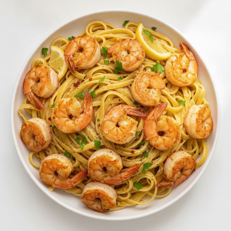 Garlic Butter Shrimp Scampi with Linguine
