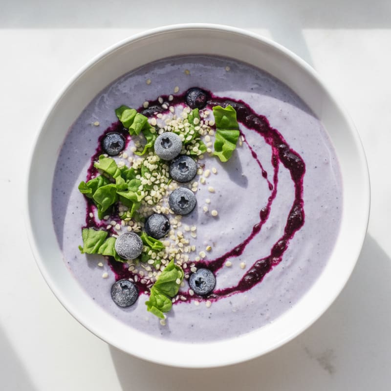 Silky Tofu Protein Smoothie with Hemp Seeds and Spinach