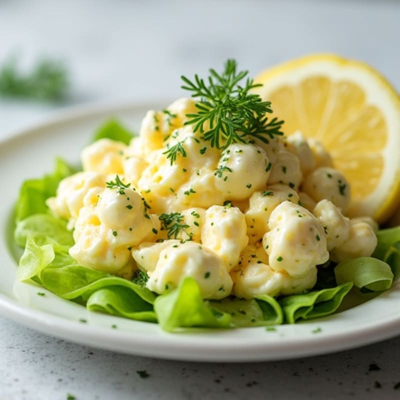 Creamy Egg Salad with Fresh Herbs and Crunchy Celery
