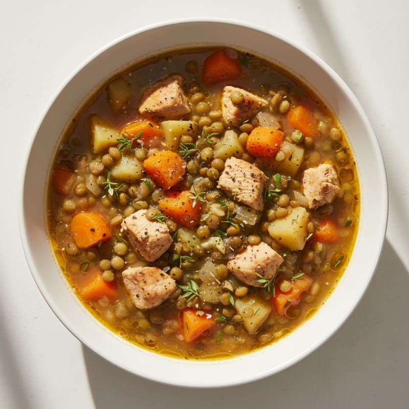 Hearty Lentil Soup with Root Vegetables