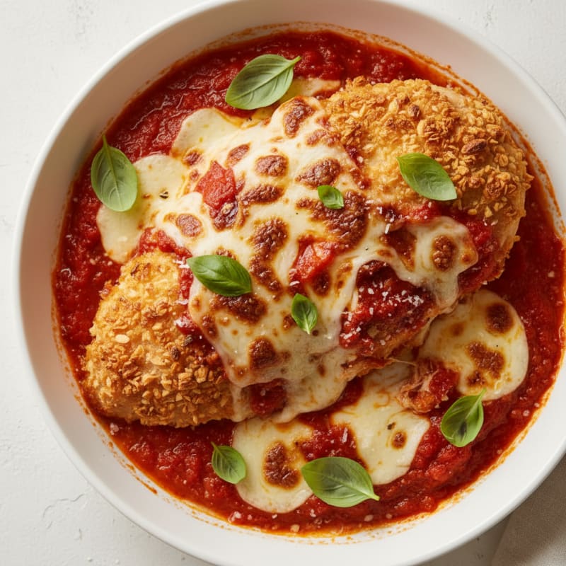 Baked Chicken Parmesan with Marinara