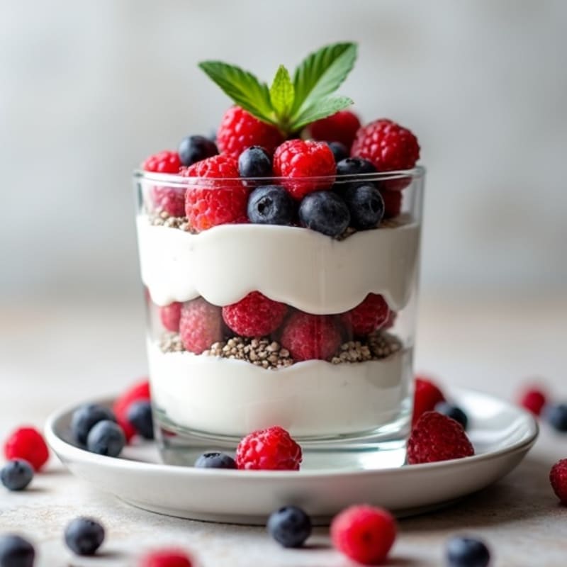 Creamy Greek Yogurt Protein Parfait with Mixed Berries