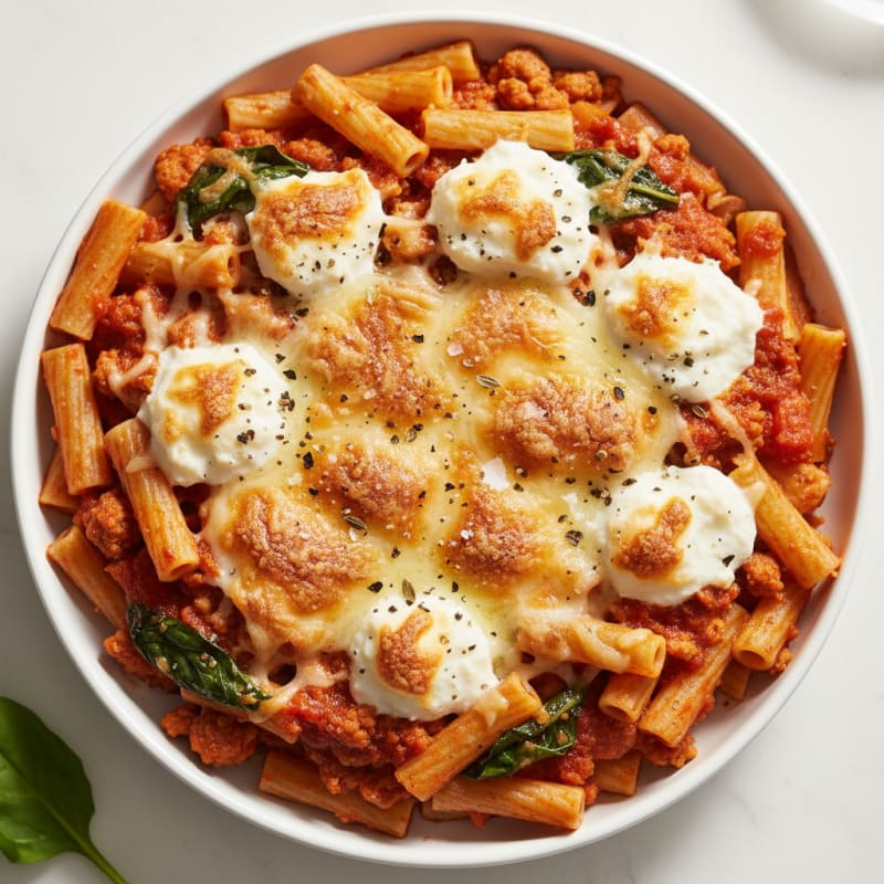 Classic Baked Ziti with Ricotta