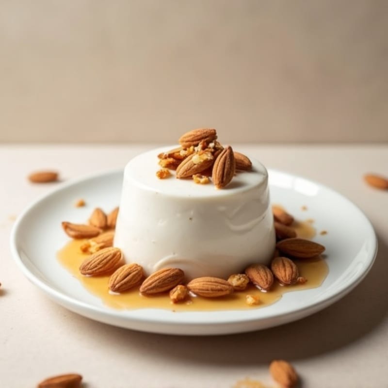 Silky Protein Greek Yogurt Mousse with Almonds