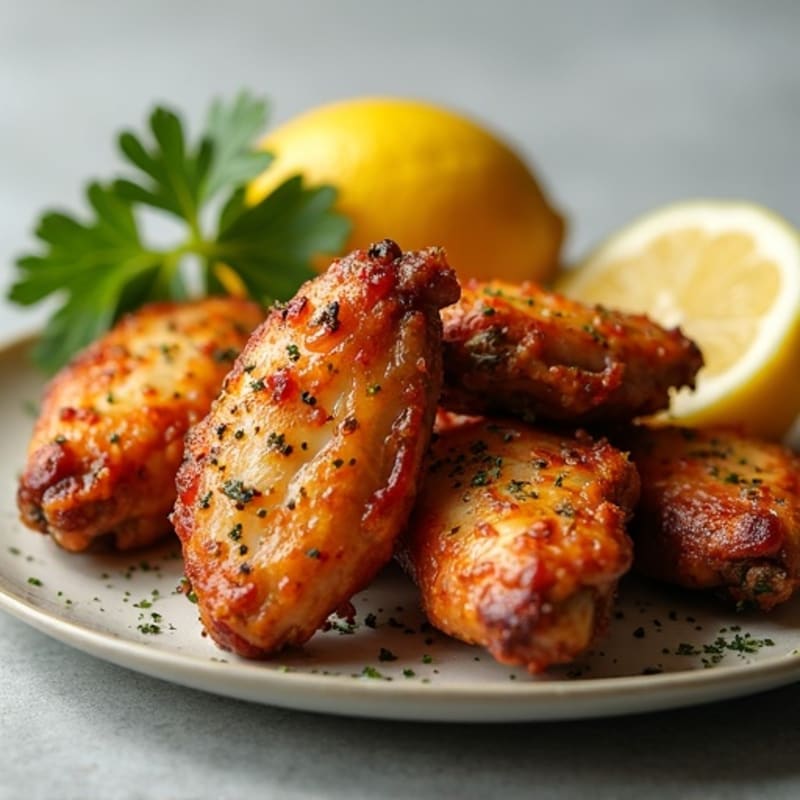 Crispy Baked Chicken Wings with Garlic Herb