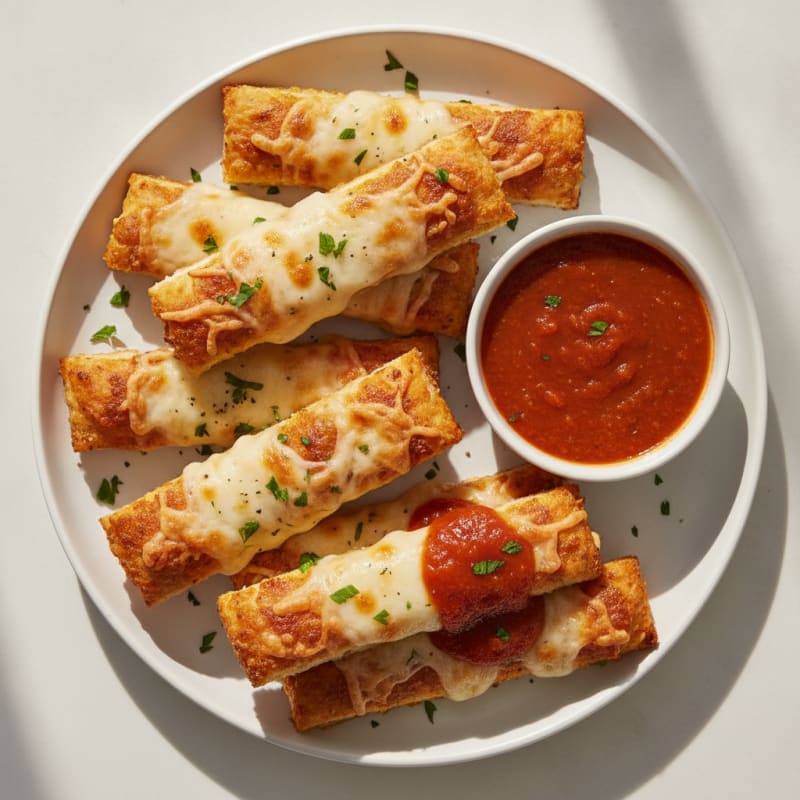Cheesy Garlic Breadsticks with Marinara
