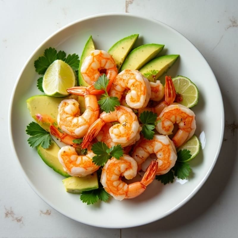 Fresh Lime-Marinated Shrimp with Creamy Avocado