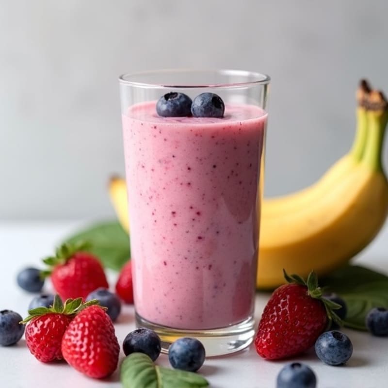 Creamy Berry Spinach Protein Smoothie