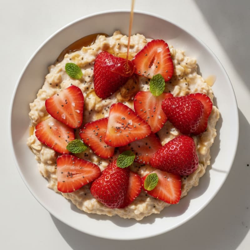Strawberry Shortcake Overnight Oats