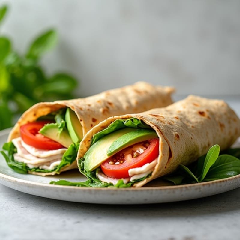 Fresh Turkey and Creamy Avocado Wrap