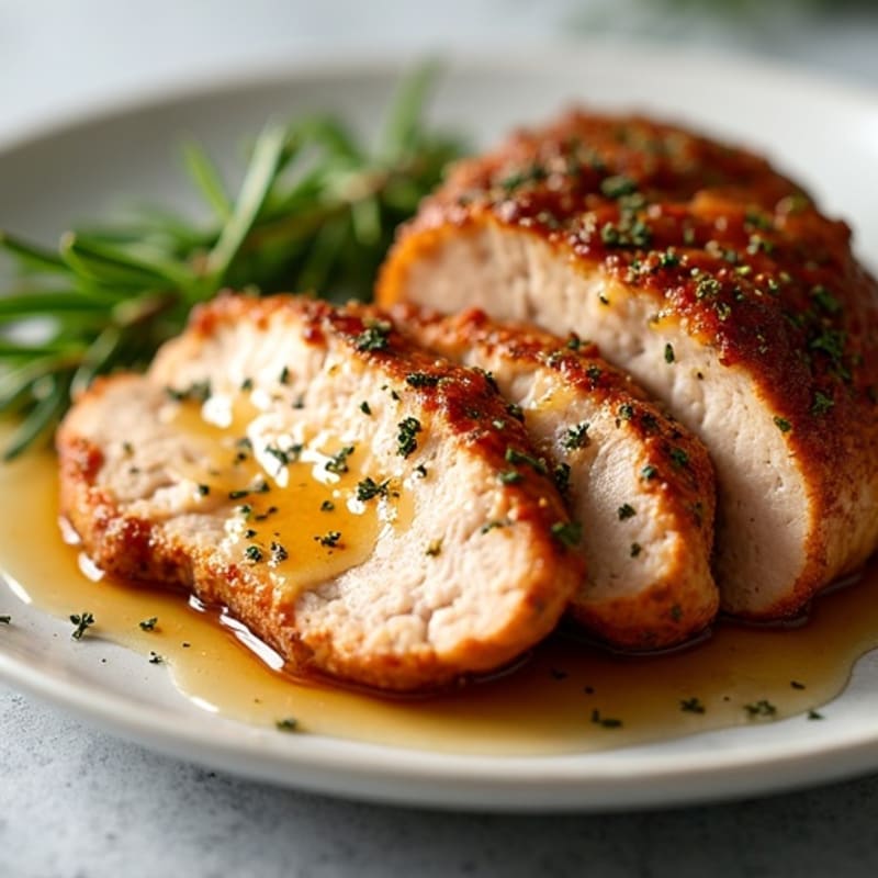 Herb-Crusted Smoked Turkey Breast with Maple Glaze