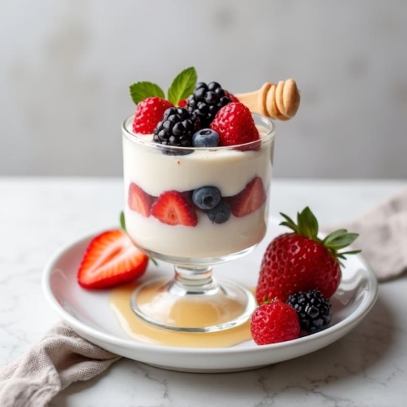 Creamy Greek Yogurt Protein Parfait with Mixed Berries