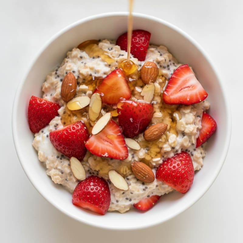 Strawberry Shortcake Overnight Oats
