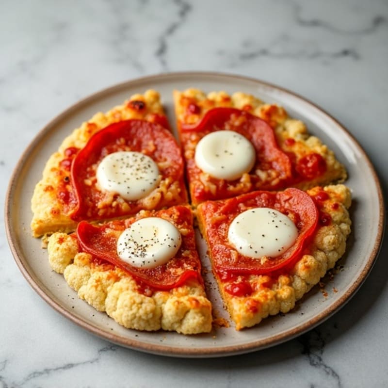 Cauliflower Crust Pizza with Turkey Pepperoni