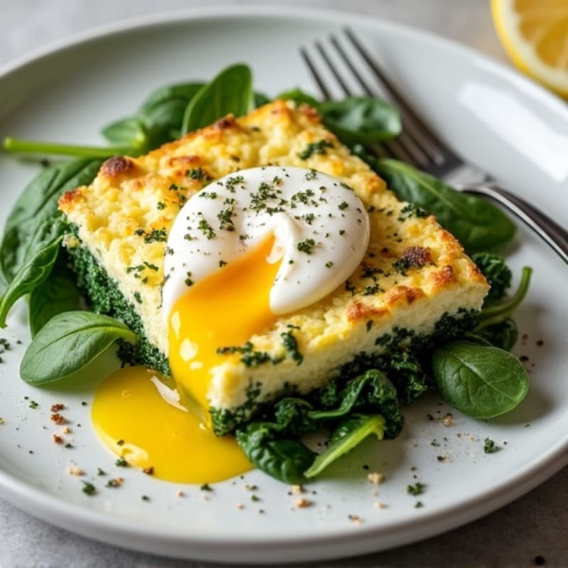 Creamy Lemon Herb Spinach and Feta Bake