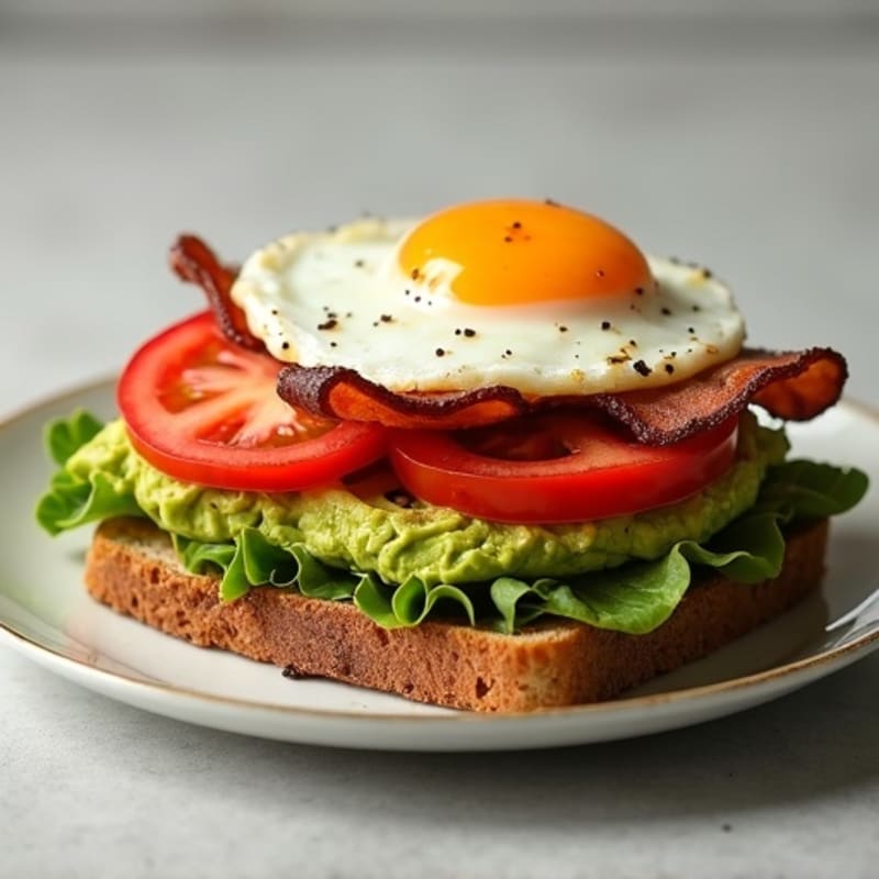 Crispy Turkey Bacon and Smashed Avocado Sandwich
