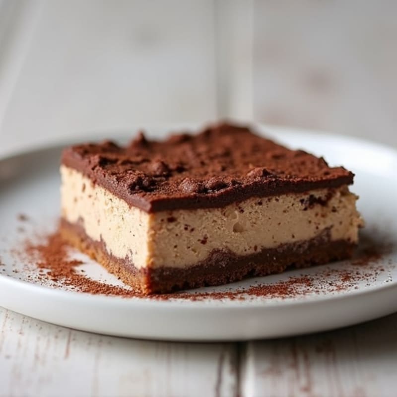 Protein-Packed Dark Chocolate Greek Yogurt Cheesecake Squares