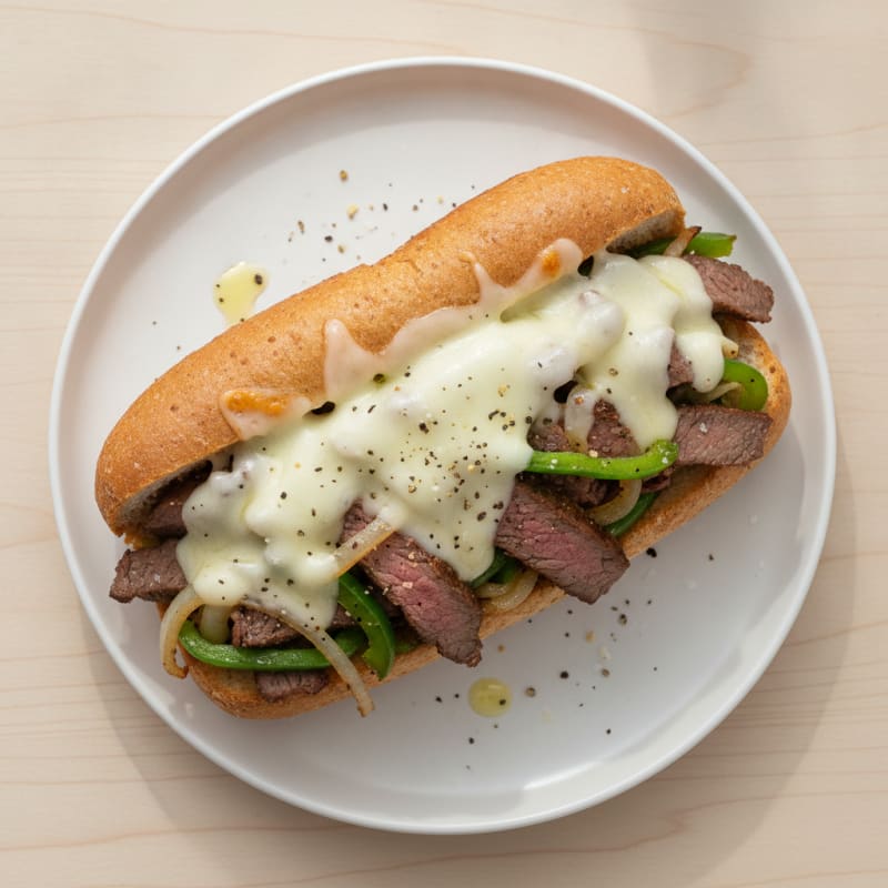 Classic Philly Cheesesteak Sandwich