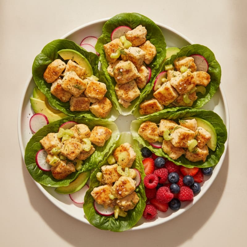 Tangy Chicken Salad Lettuce Wraps