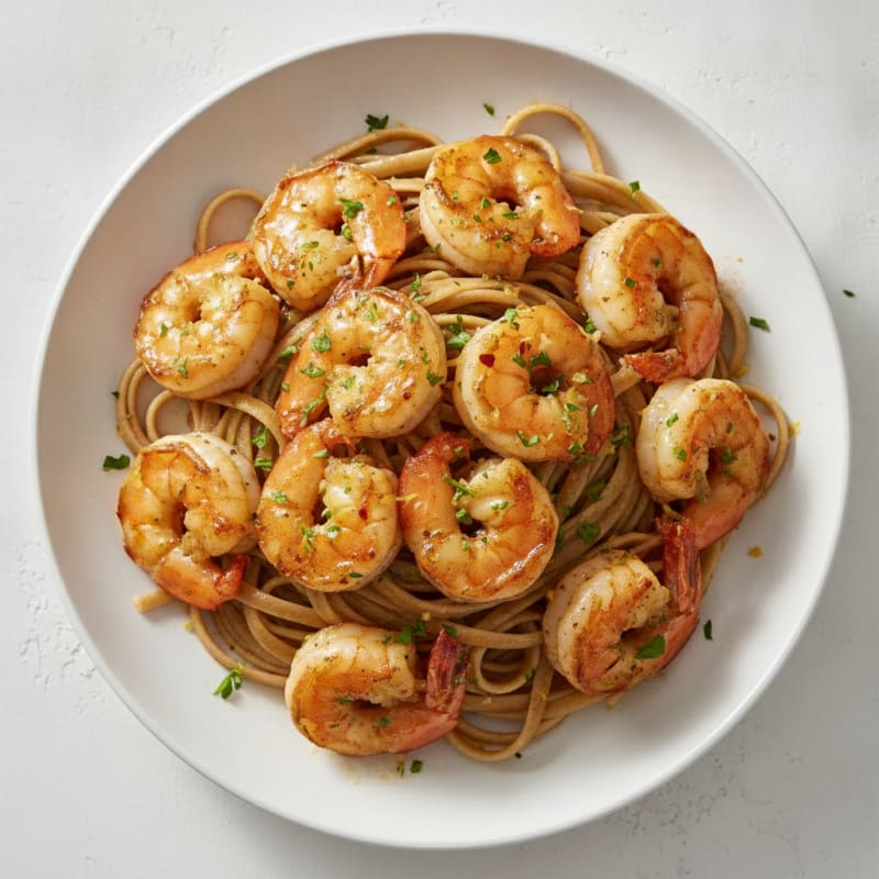 Garlic Butter Shrimp Scampi with Linguine