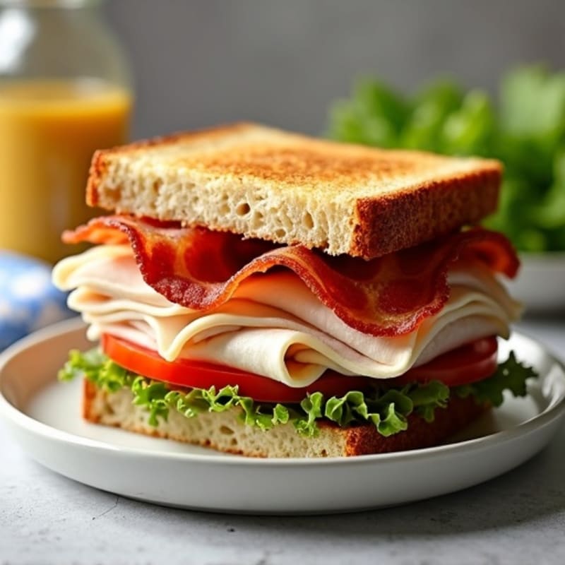 Fresh Turkey and Crispy Bacon Club Sandwich