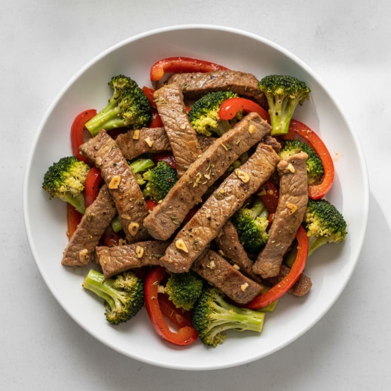 Garlic Herb Beef Strips