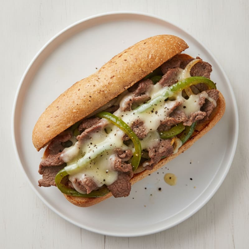 Philly-Style Steak and Provolone Sandwich
