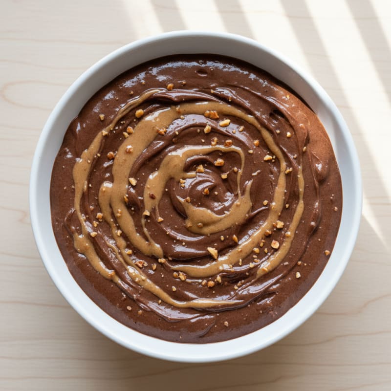 Silky Chocolate Protein Pudding with Almond Butter
