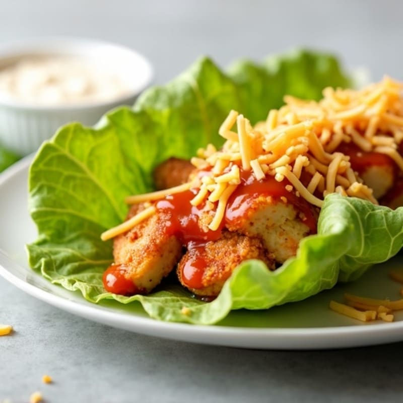 Spicy Buffalo Ranch Chicken Lettuce Wrap