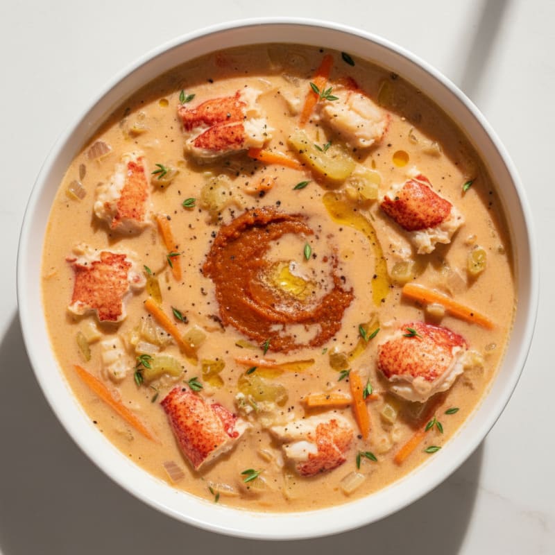 Creamy Lobster Bisque with Sherry
