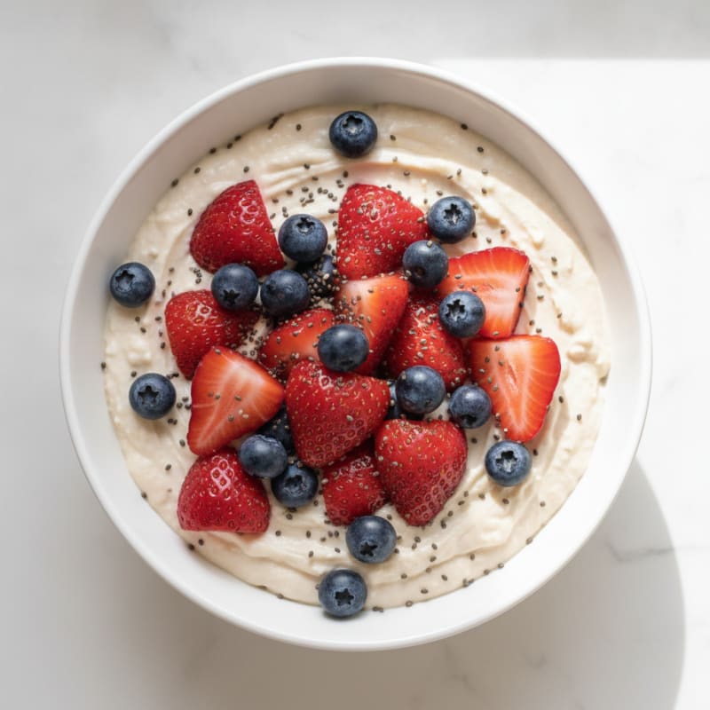 Greek Yogurt Protein Pudding with Berries