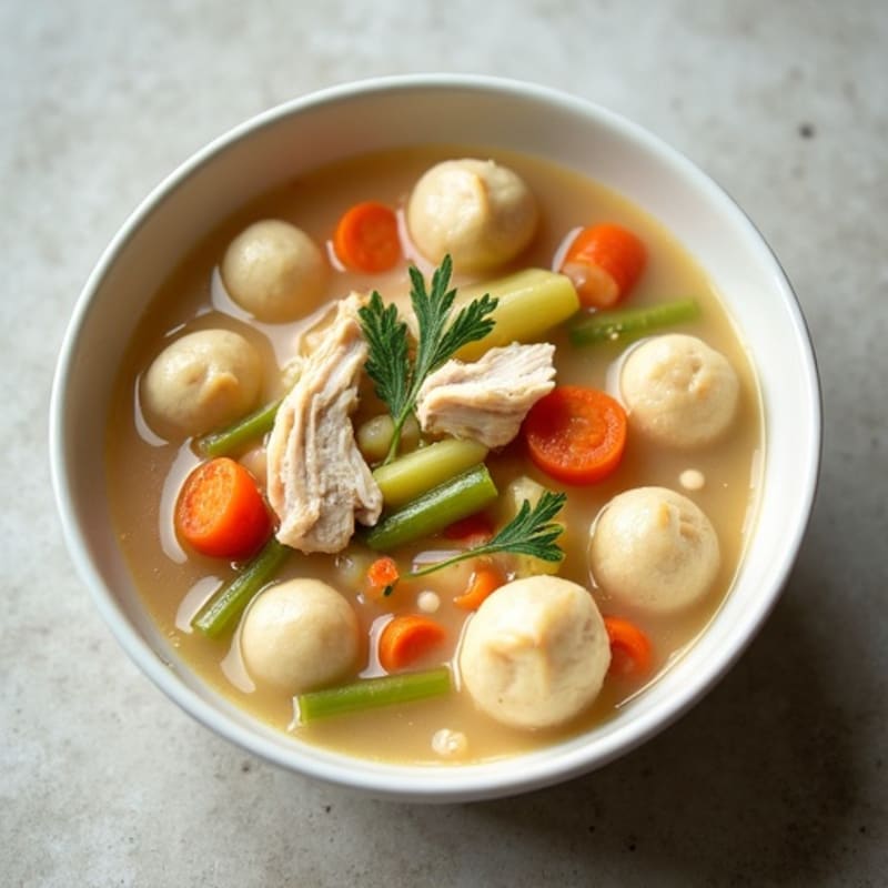Healthy Creamy Chicken and Vegetable Dumpling Soup