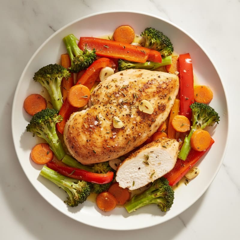 Garlic Herb Roasted Chicken with Vegetables