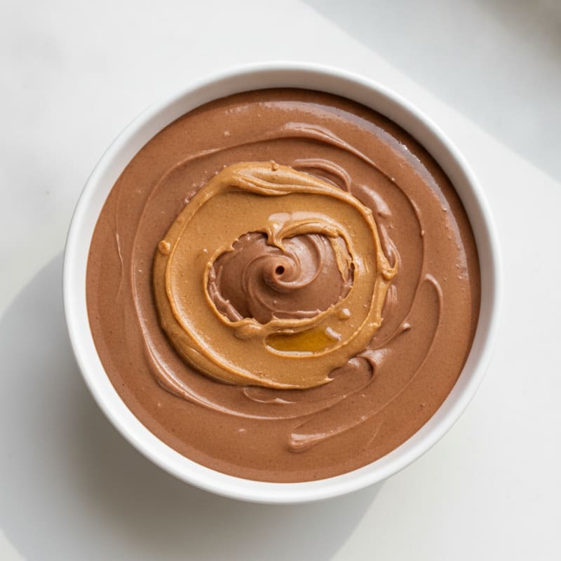 Silky Chocolate Protein Pudding with Peanut Butter Swirl