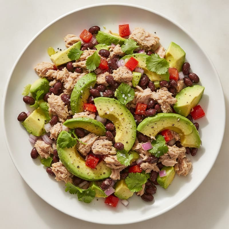 Tuna and Black Bean Salad with Avocado