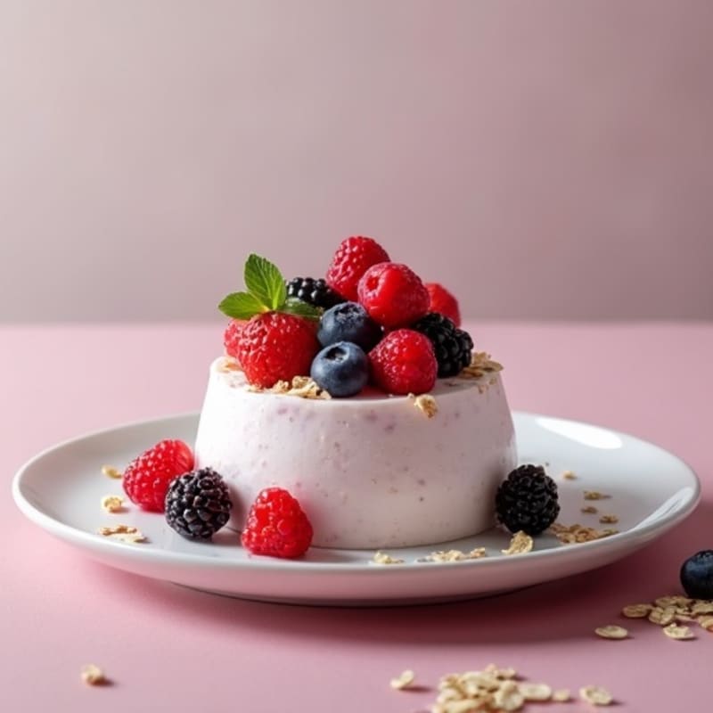 Greek Yogurt Protein Mousse with Berries