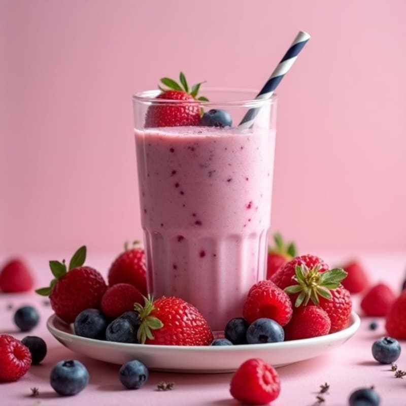 Creamy Triple Berry Protein Smoothie