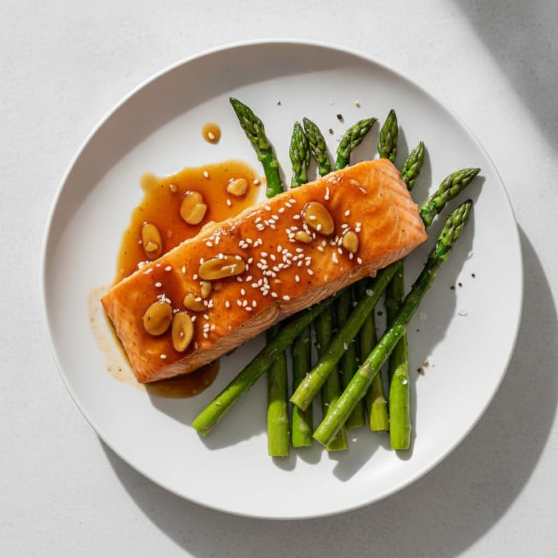 Teriyaki Glazed Salmon with Asparagus