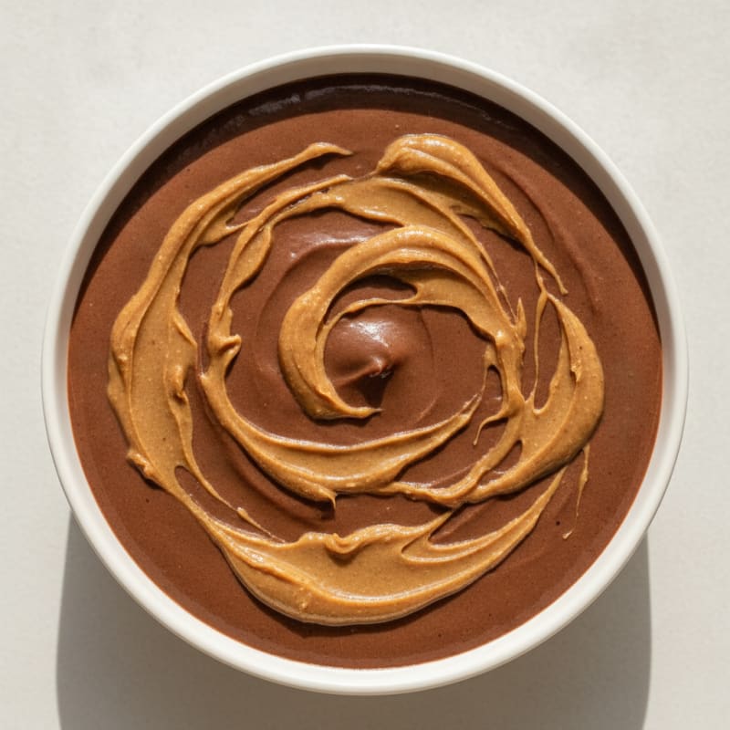 Silky Chocolate Protein Pudding with Peanut Butter Swirl