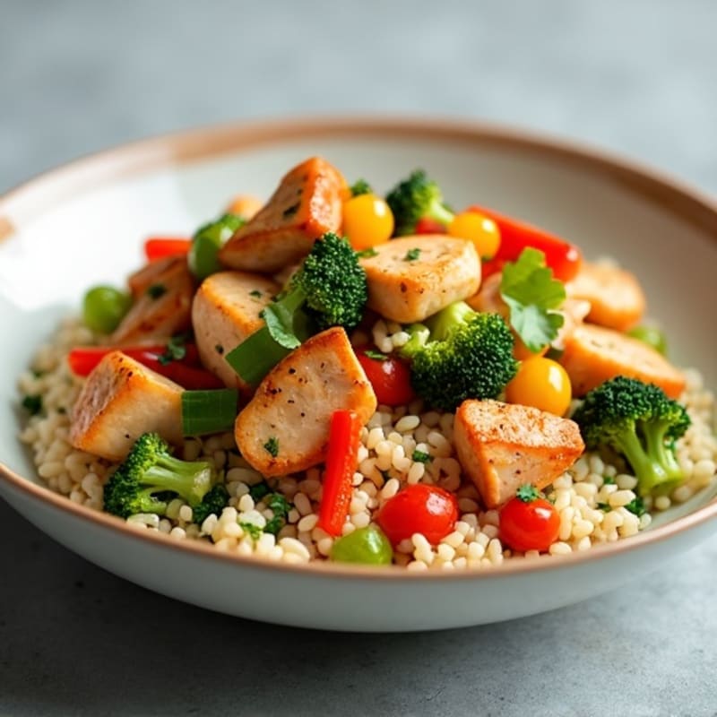 Cauliflower Rice Chicken Stir-Fry