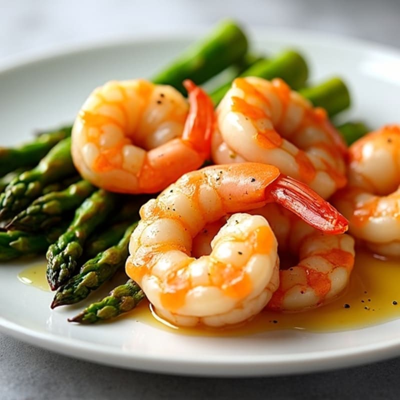Lemon Garlic Shrimp with Roasted Asparagus