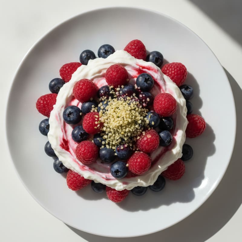 Greek Yogurt Protein Parfait with Mixed Berries