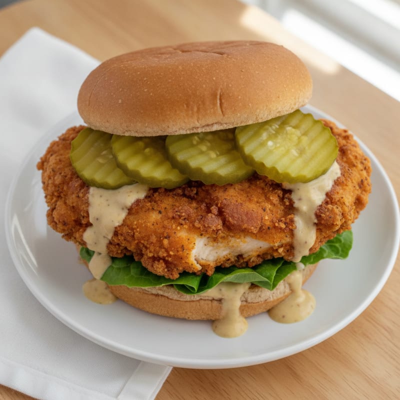 Buttermilk Fried Chicken Sandwich with Pickles
