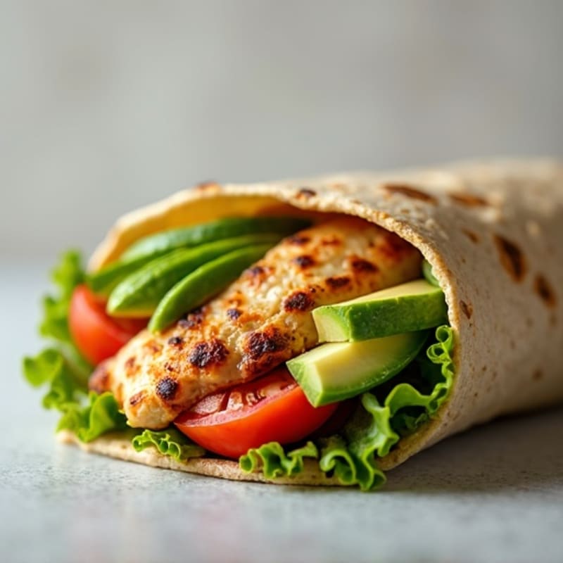 Grilled Chicken and Fresh Vegetable Wrap