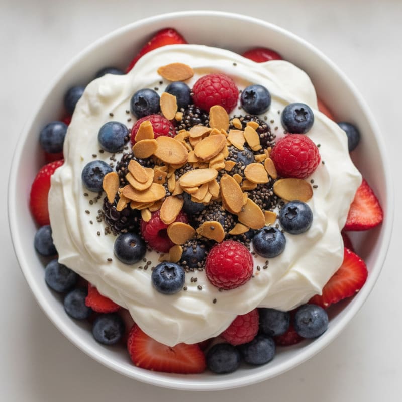 Creamy Greek Yogurt Protein Parfait with Mixed Berries