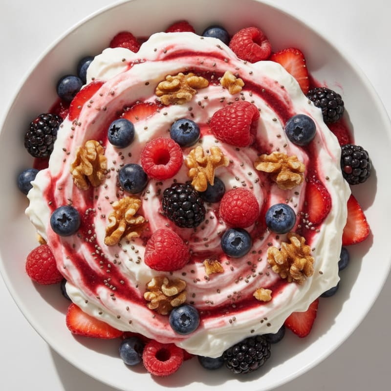 Creamy Greek Yogurt Protein Parfait with Mixed Berries